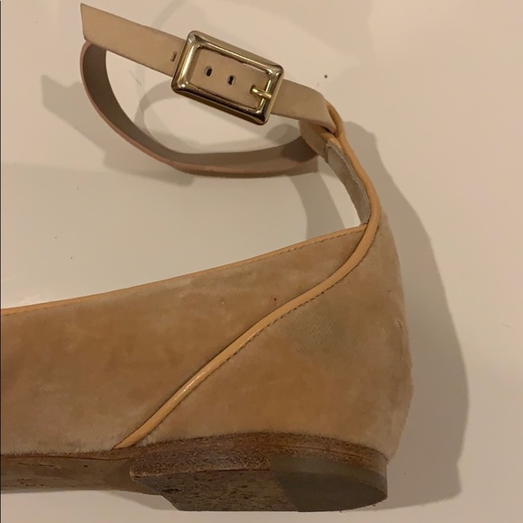 Chloe velvet/ kid skin detail flats - Picture 8 of 9